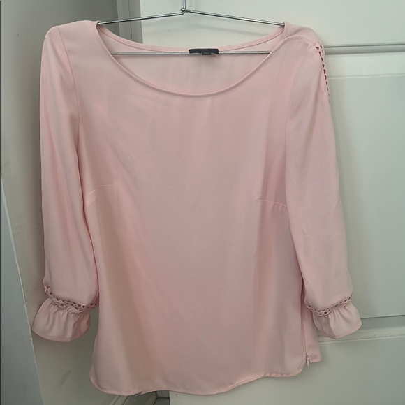 Pink Ruffled 3/4 Sleeve Blouse - Picture 1 of 2